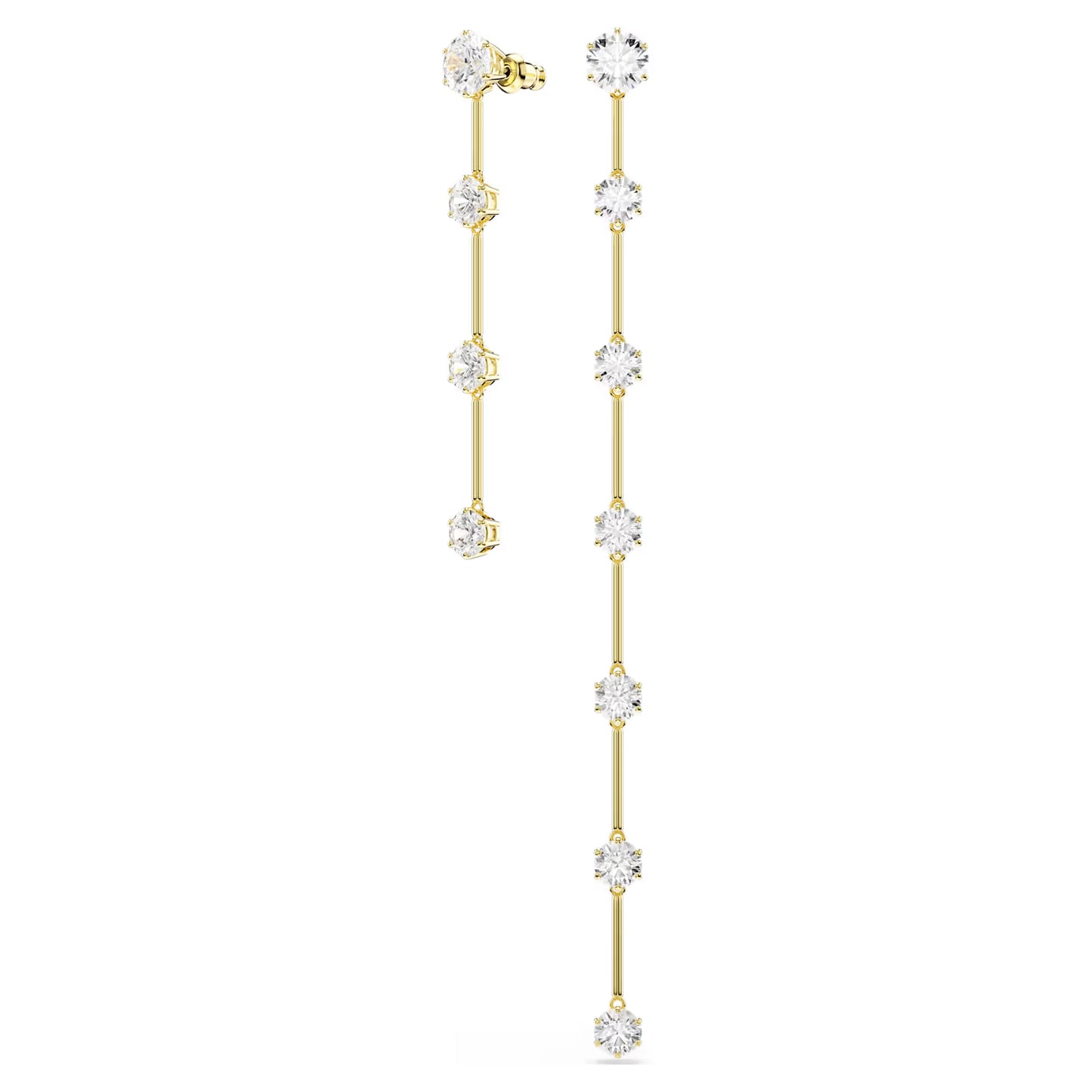 Constella Yellow Gold Plated Asymmetrical Drop Earrings