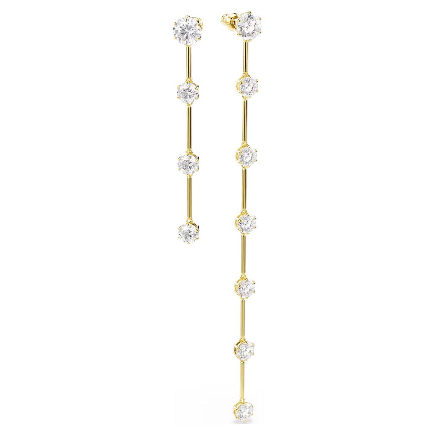 Constella Yellow Gold Plated Asymmetrical Drop Earrings