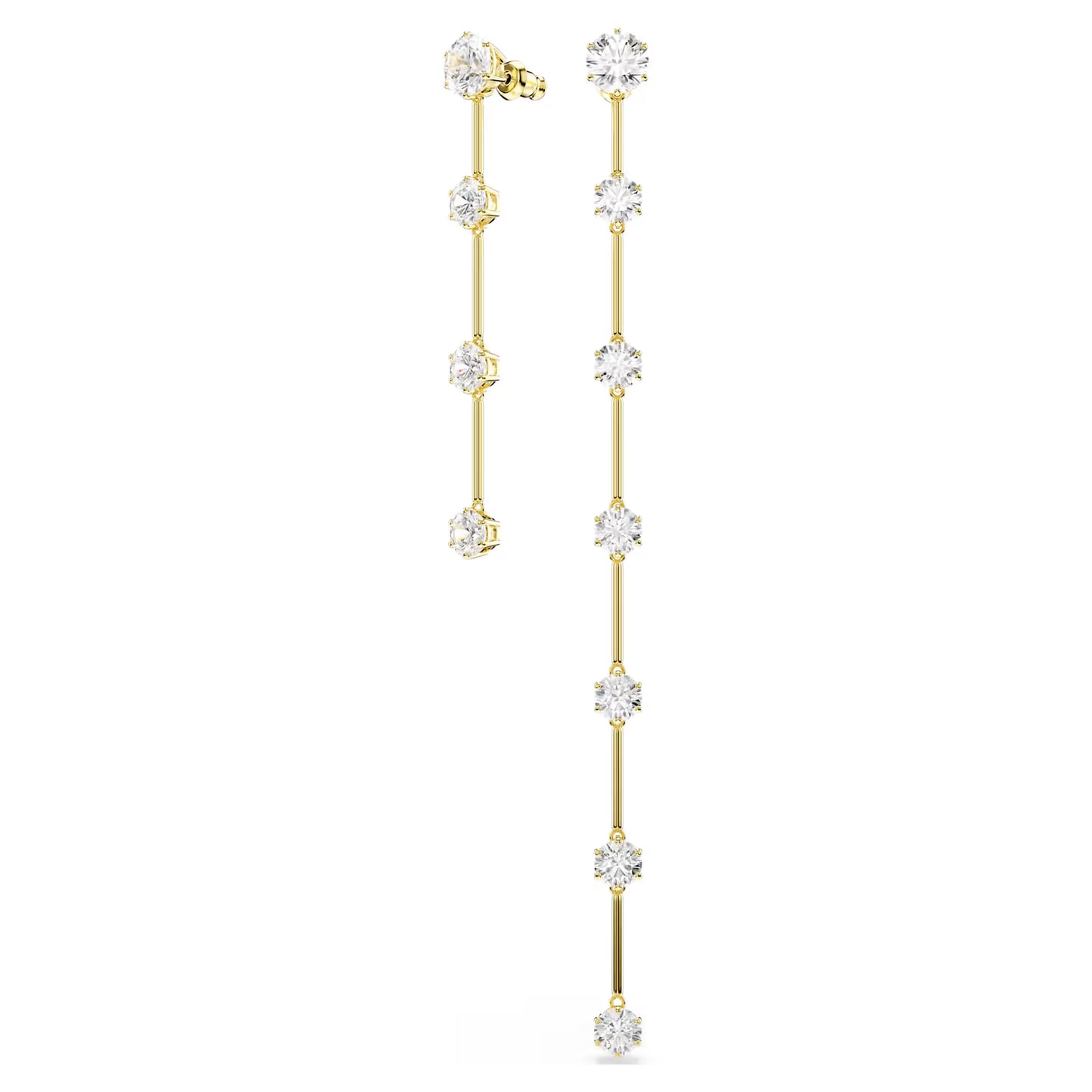 Constella Yellow Gold Plated Asymmetrical Drop Earrings