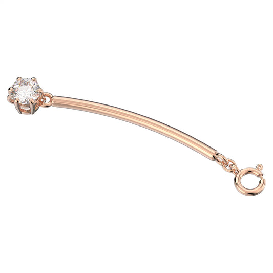 Constella extender, Round cut, White, 18k rose gold plated