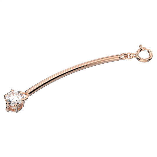 Constella extender, Round cut, White, 18k rose gold plated