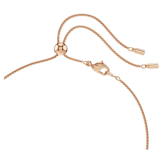 Constella pendant, Crystal pearl, Round cut, White, Rose gold-tone plated