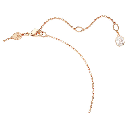 Constella pendant, Pavé, Round cut, White, Rose