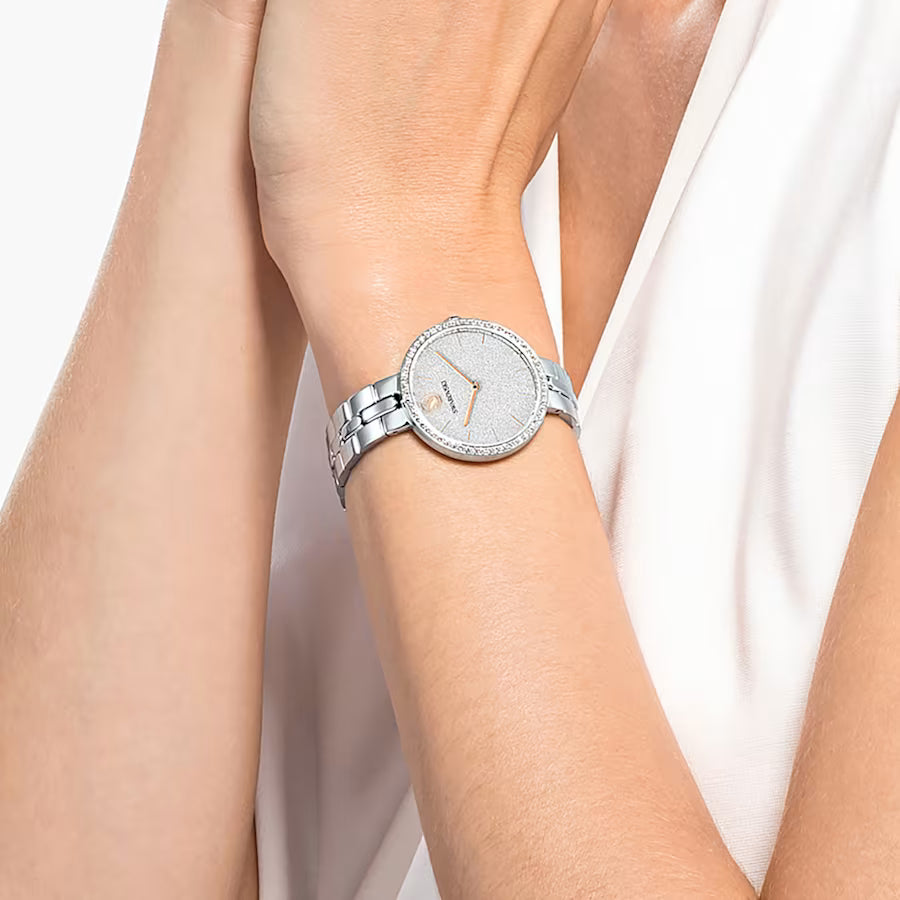 Cosmopolitan watch, Swiss Made, Metal bracelet, Silver tone, Stainless steel
