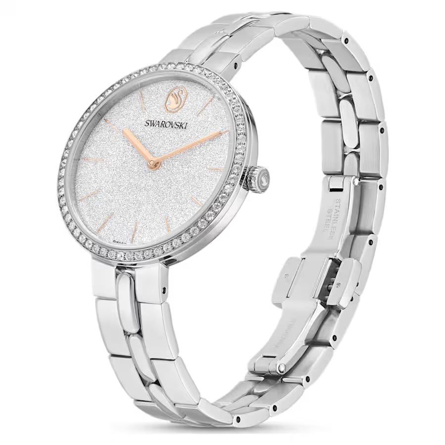 Cosmopolitan watch, Swiss Made, Metal bracelet, Silver tone, Stainless steel