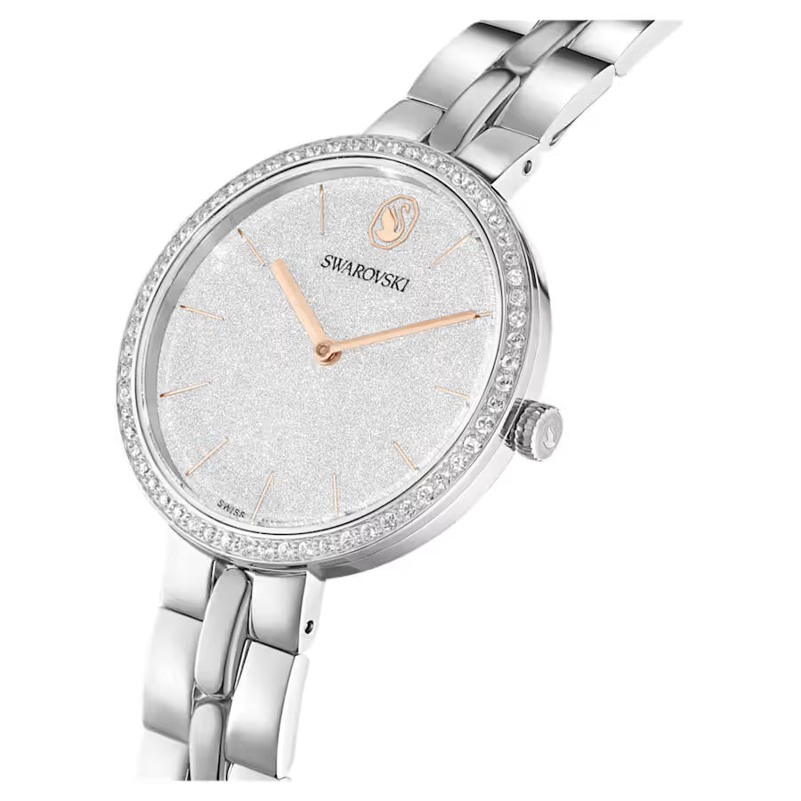 Cosmopolitan watch, Swiss Made, Metal bracelet, Silver tone, Stainless steel
