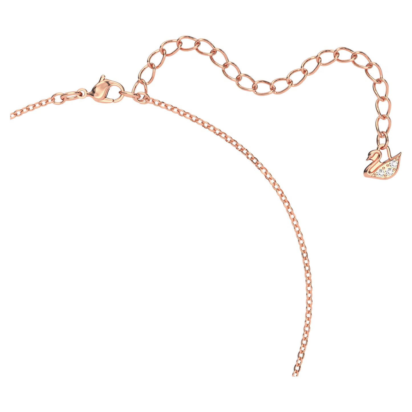 Creativity pendant Circular, White, Rose-gold tone