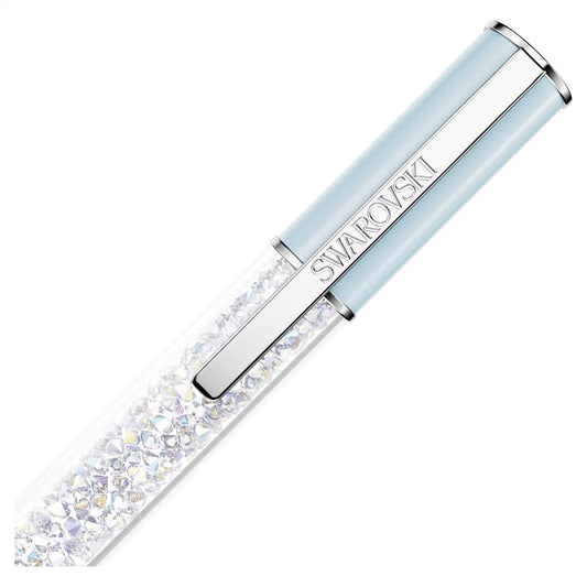 Crystalline ballpoint pen, Blue, Chrome plated