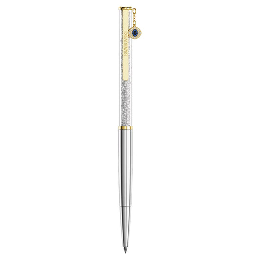 Crystalline ballpoint pen, Evil eye, Gold tone, Mixed metal finish