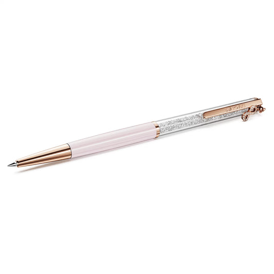 Crystalline ballpoint pen, Infinity, Pink lacquered, rose gold-tone plated