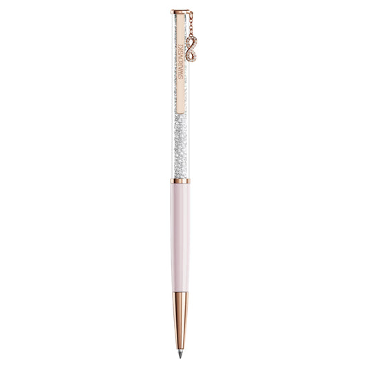 Crystalline ballpoint pen, Infinity, Pink lacquered, rose gold-tone plated