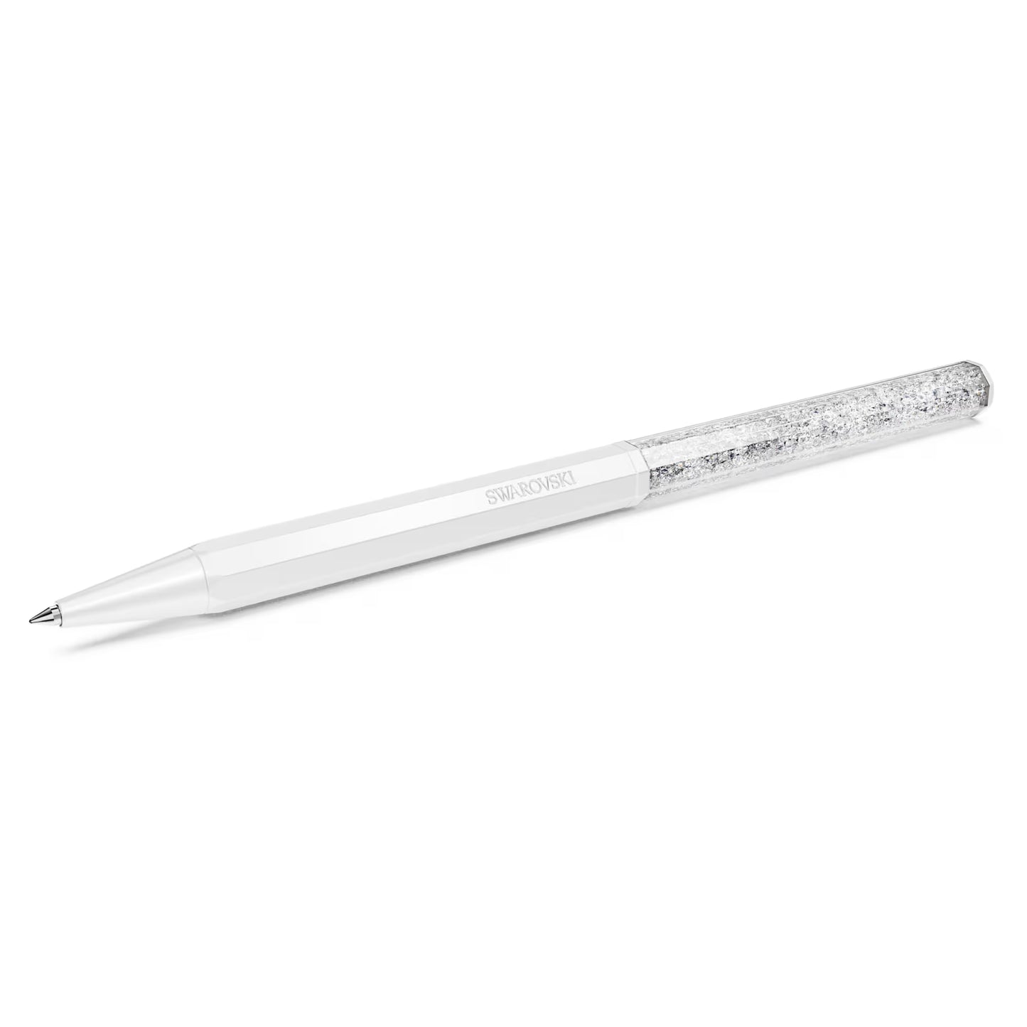 Crystalline ballpoint pen, White, White lacquered