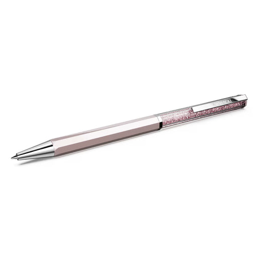 Crystalline ballpoint pen, Pink lacquered, chrome plated