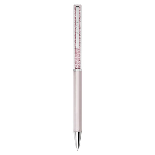 Crystalline ballpoint pen, Pink lacquered, chrome plated