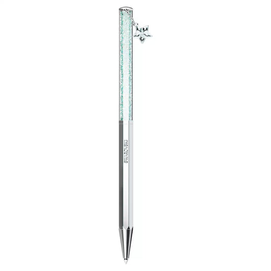 Crystalline ballpoint pen, Star, Blue, Chrome plat