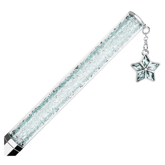 Crystalline ballpoint pen, Star, Blue, Chrome plat