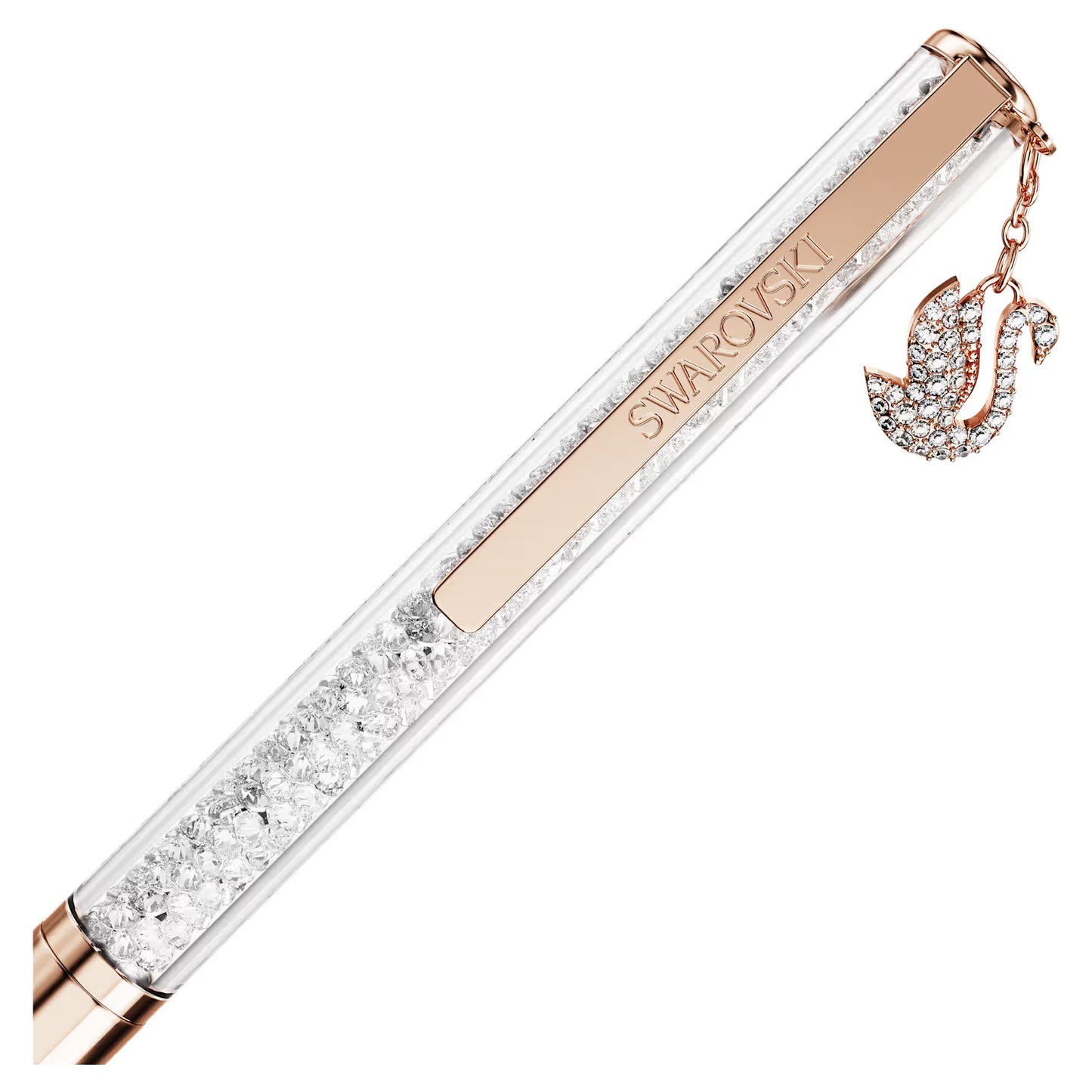 Crystalline ballpoint pen, Swan, Rose gold-tone plated