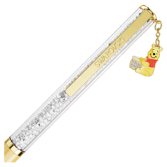Crystalline ballpoint pen, Winnie the Pooh, Yellow lacquered, gold-tone plated