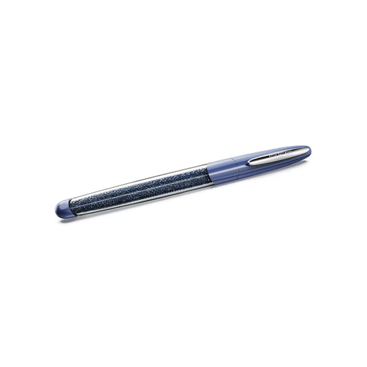 Crystalline rollerball pen, Blue, Chrome plated