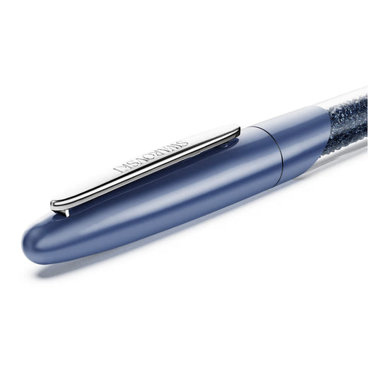 Crystalline rollerball pen, Blue, Chrome plated