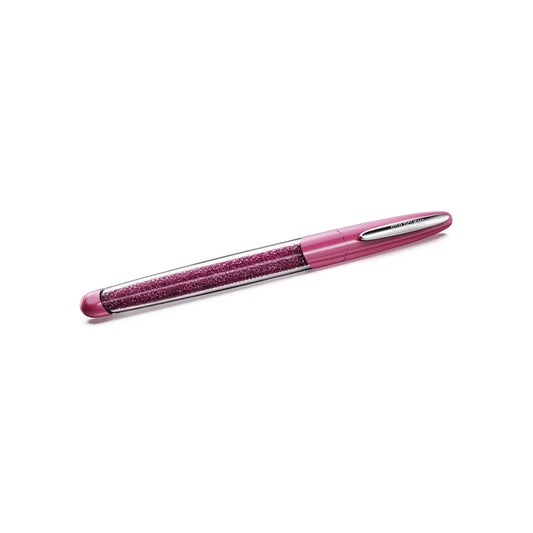 Crystalline rollerball pen, Pink, Chrome plated