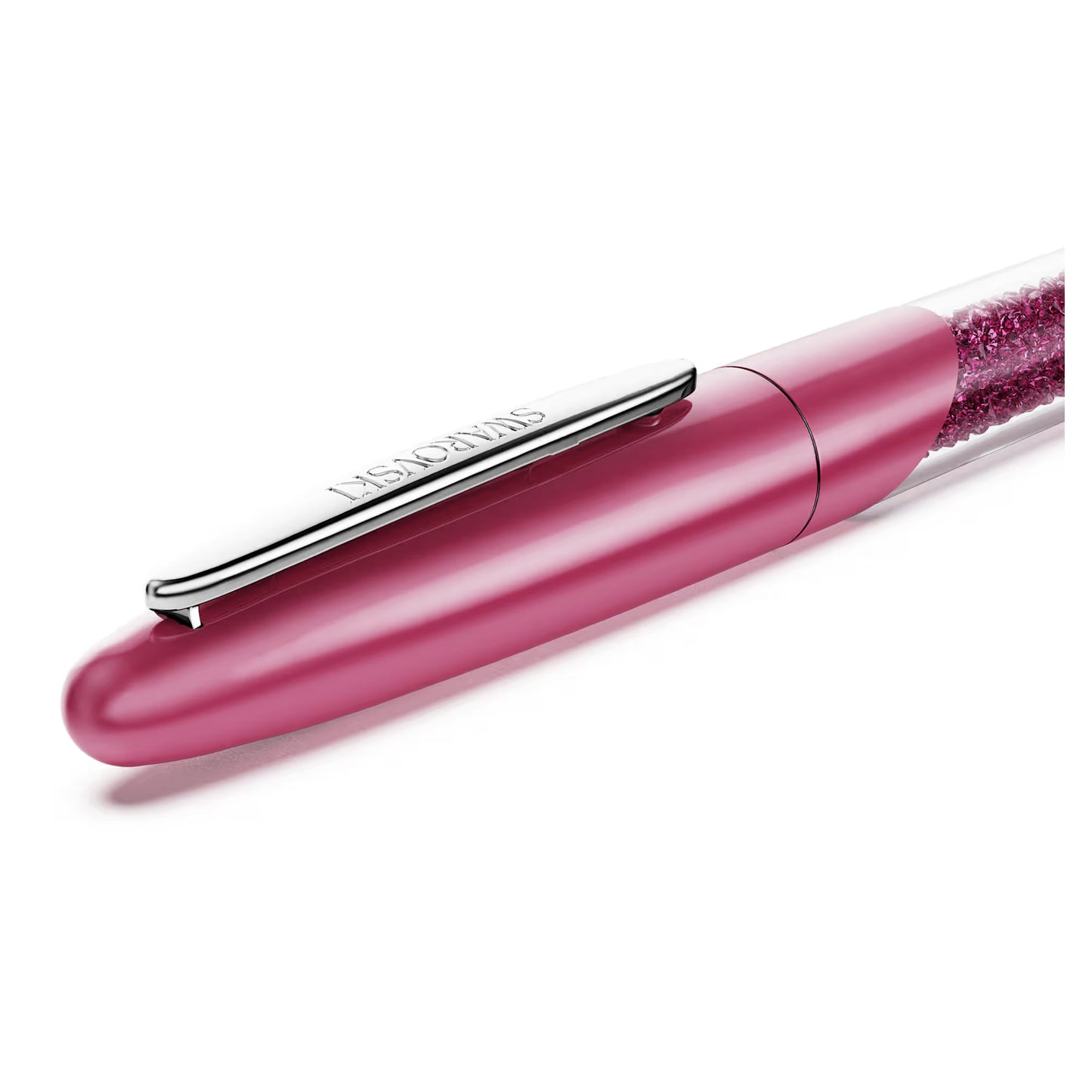 Crystalline rollerball pen, Pink, Chrome plated