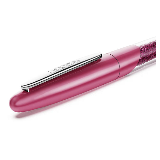 Crystalline rollerball pen, Pink, Chrome plated