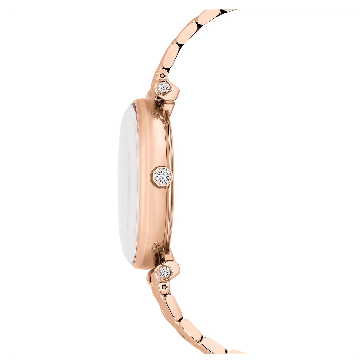 Crystalline wonder watch, Swiss Made, Metal bracelet, Rose gold tone, Rose gold-tone finish