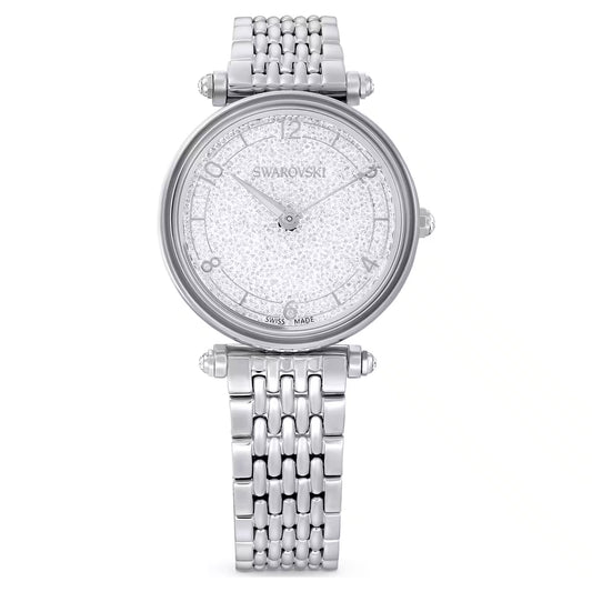 Crystalline wonder watch, Swiss Made, Metal bracelet, Silver Tone, Stainless steel