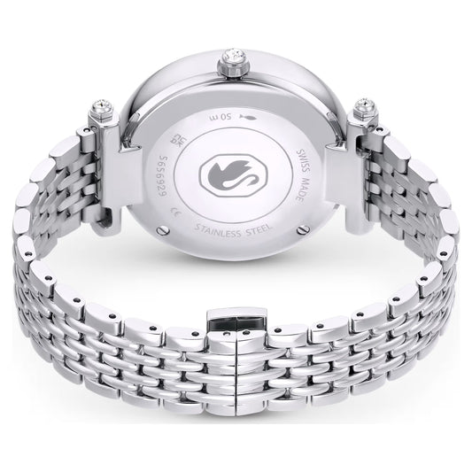 Crystalline wonder watch, Swiss Made, Metal bracelet, Silver Tone, Stainless steel