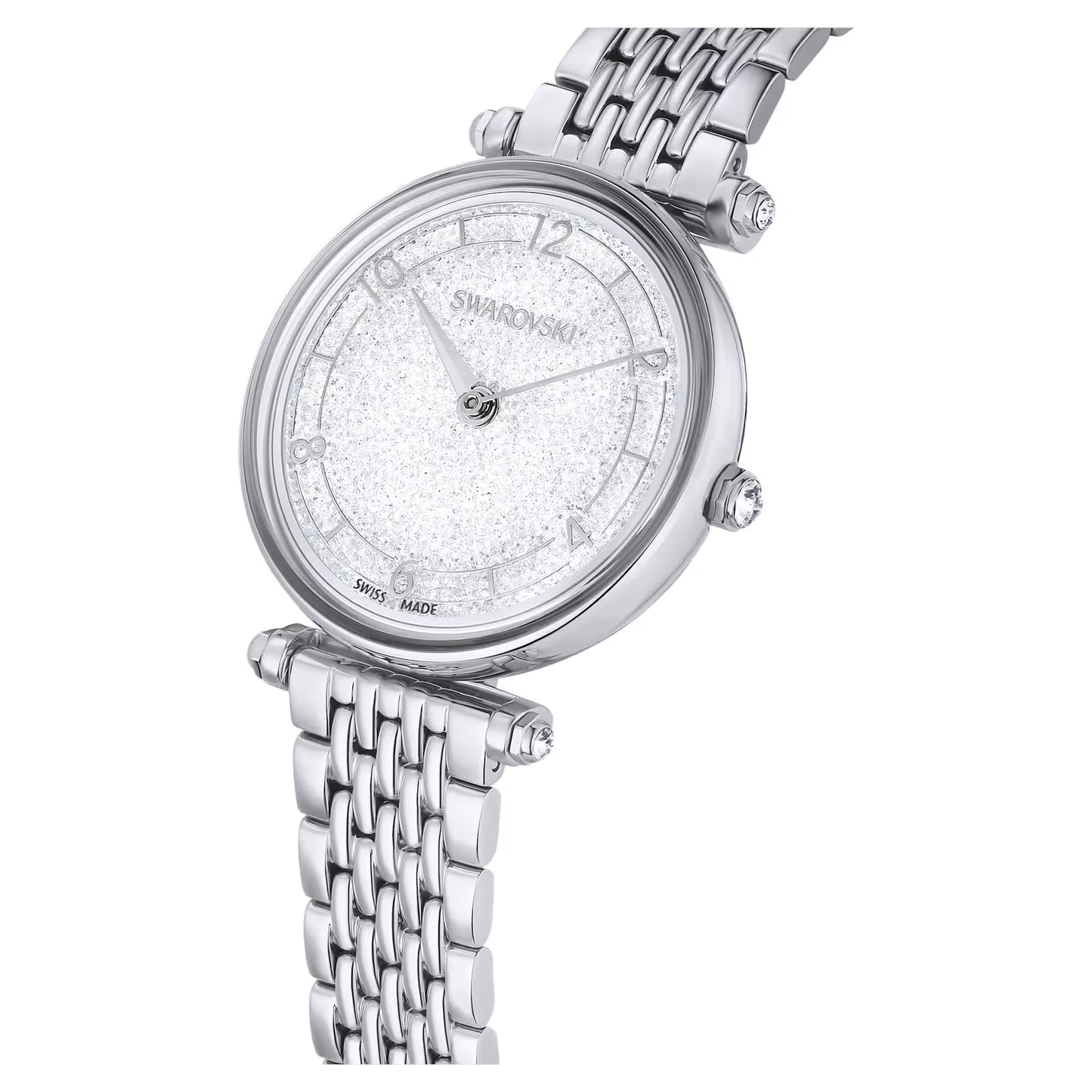 Crystalline wonder watch, Swiss Made, Metal bracelet, Silver Tone, Stainless steel