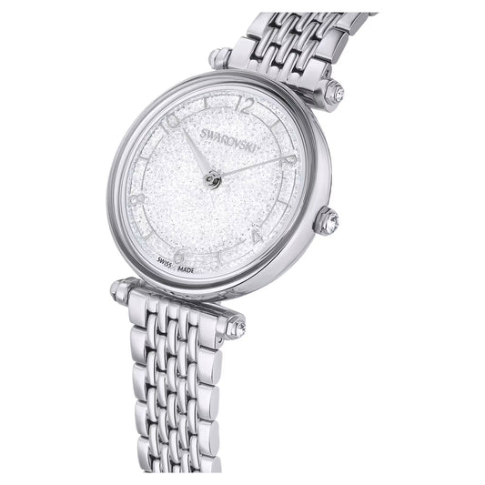 Crystalline wonder watch, Swiss Made, Metal bracelet, Silver Tone, Stainless steel