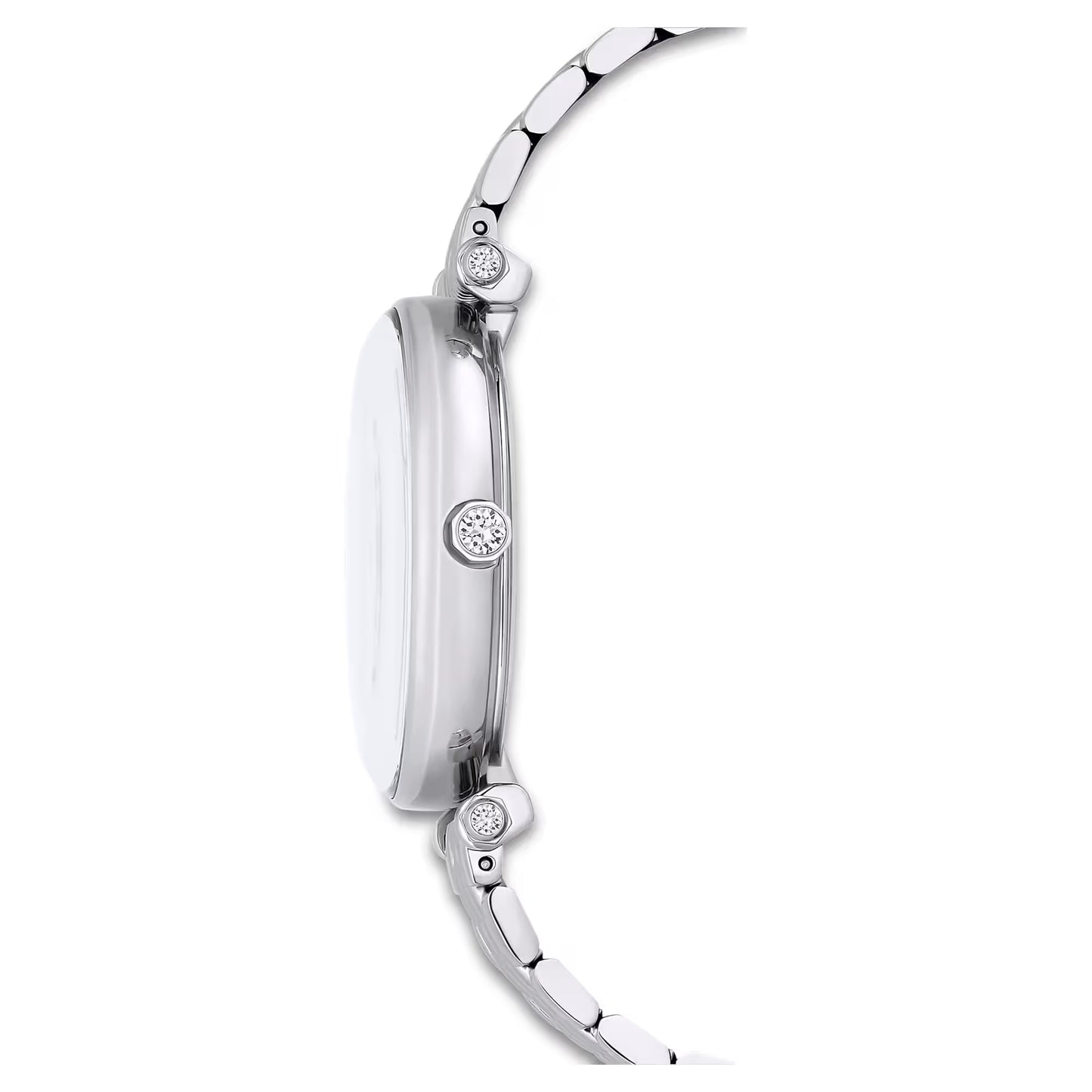 Crystalline wonder watch, Swiss Made, Metal bracelet, Silver Tone, Stainless steel
