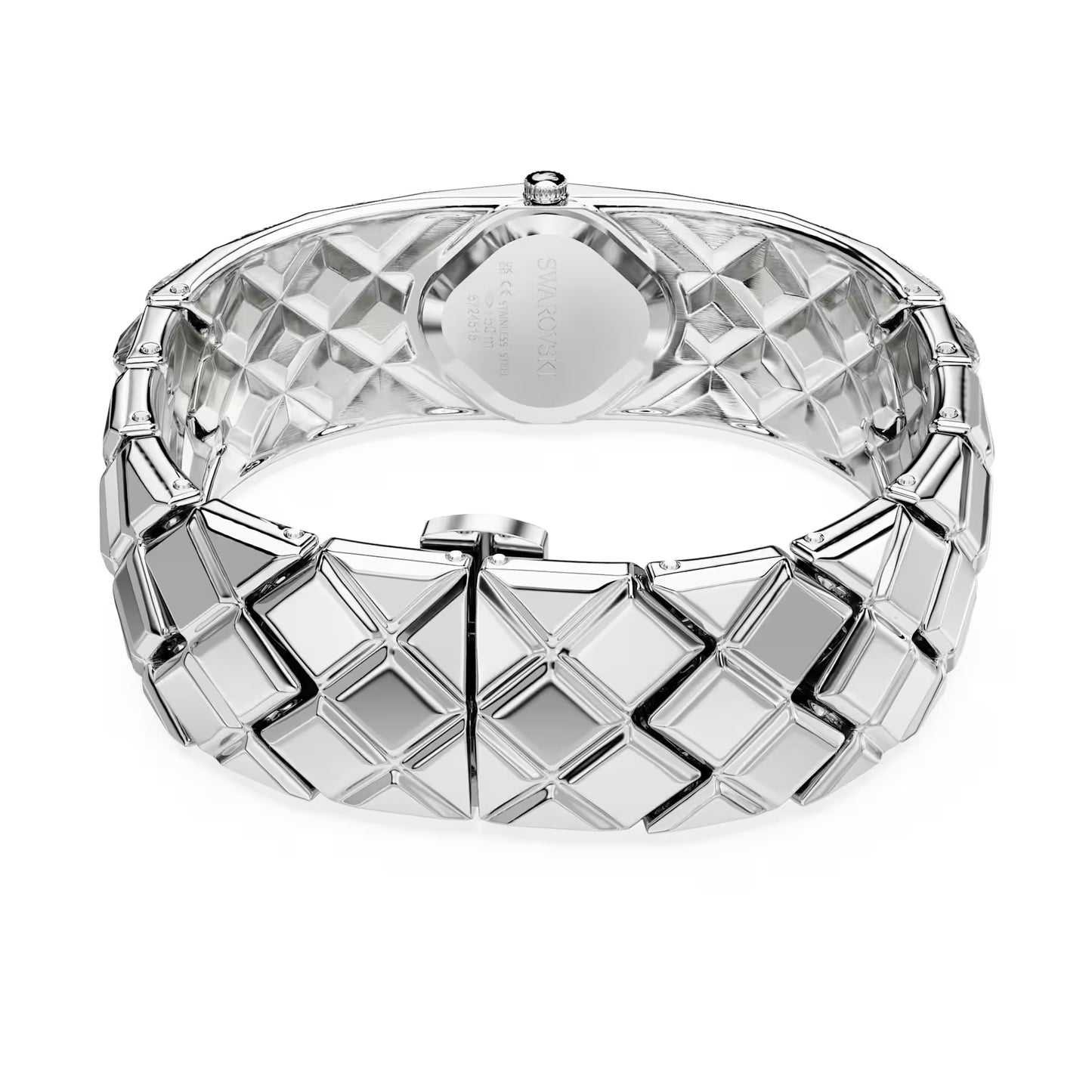 Curiosa bangle watch, Crystal bracelet, Silver Tone, Stainless steel