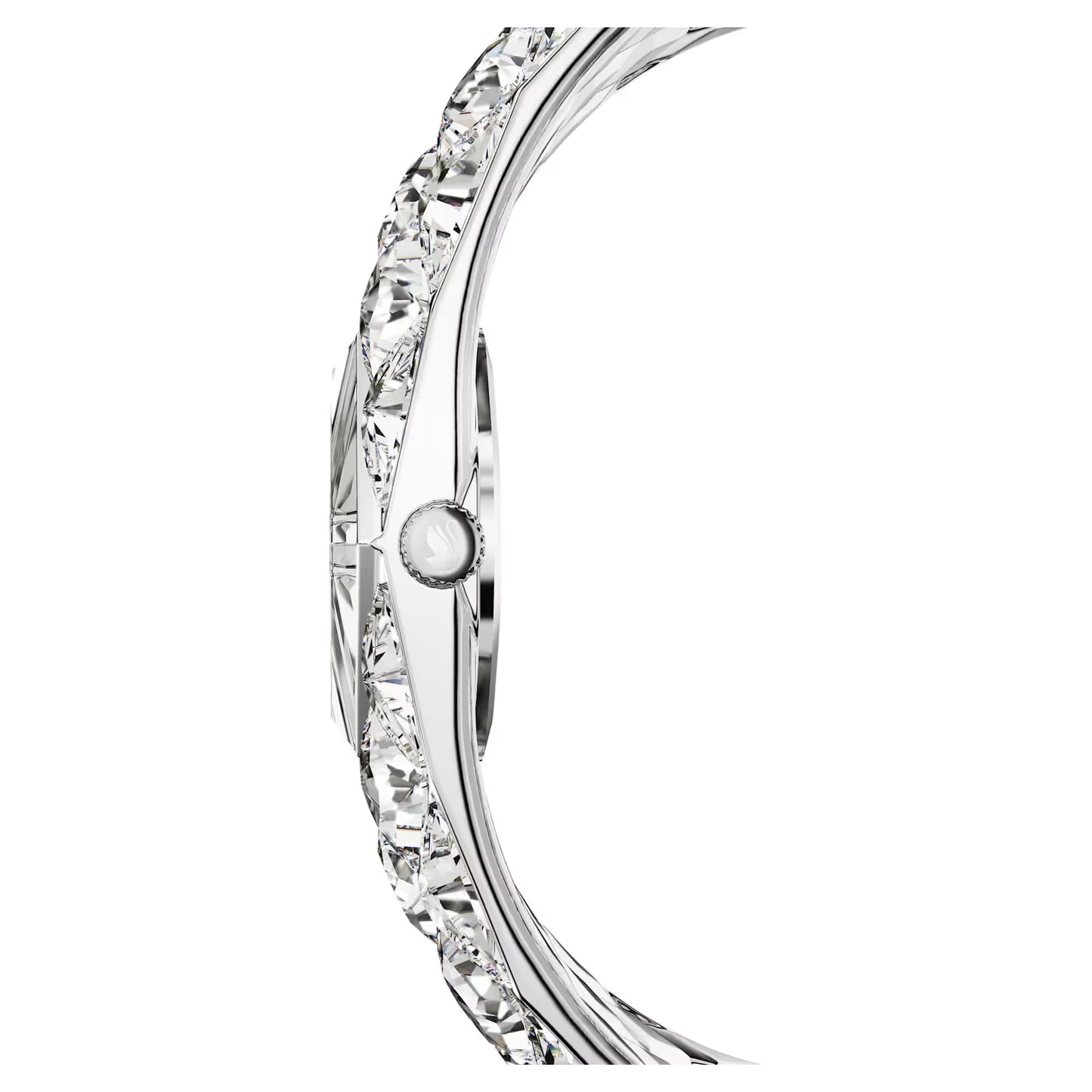 Curiosa bangle watch, Crystal bracelet, Silver Tone, Stainless steel