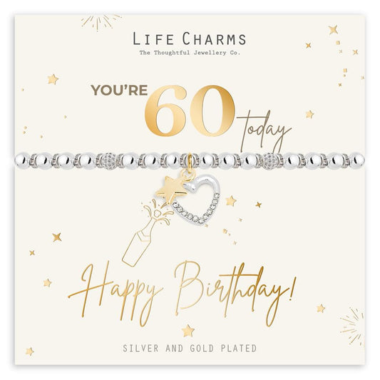 Happy 60th Life Charms Bracelet