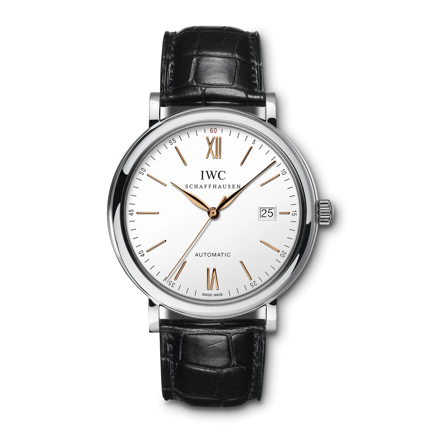 Portofino 40mm Leather Strap Watch