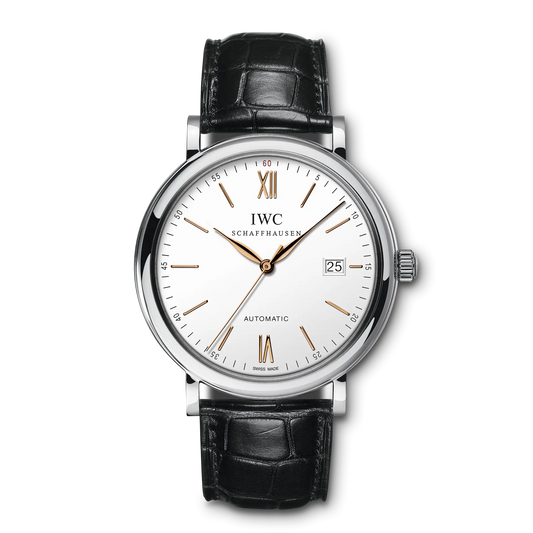Portofino 40mm Leather Strap Watch