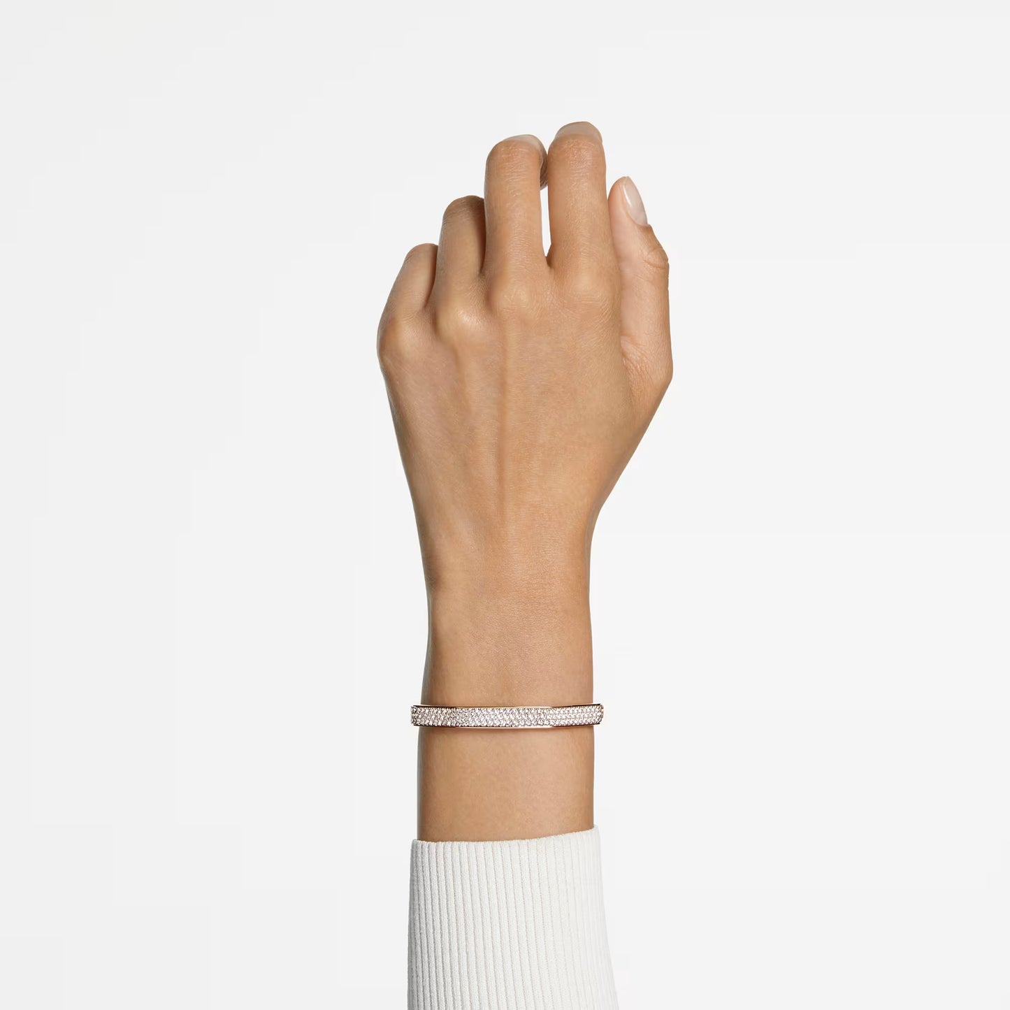 Dextera bangle, Octagon shape, White, Rose gold-tone plated