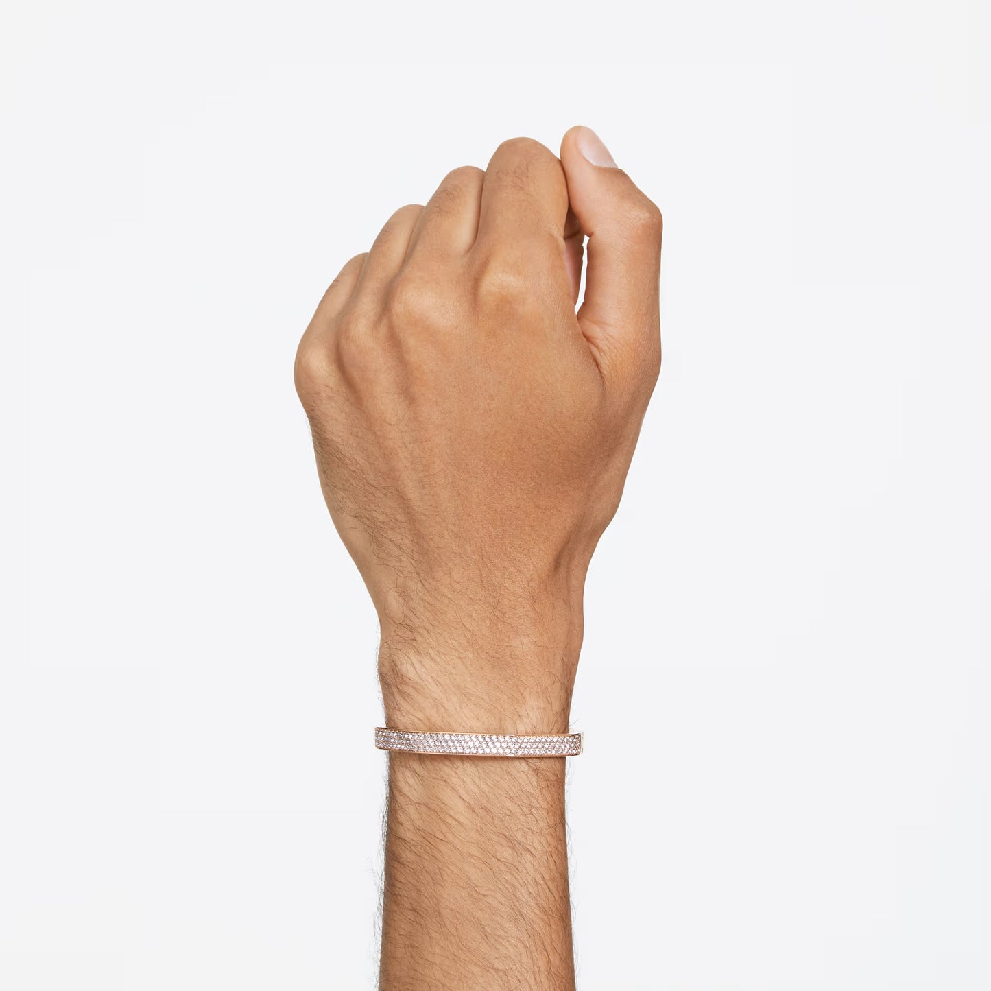 Dextera bangle, Octagon shape, White, Rose gold-tone plated
