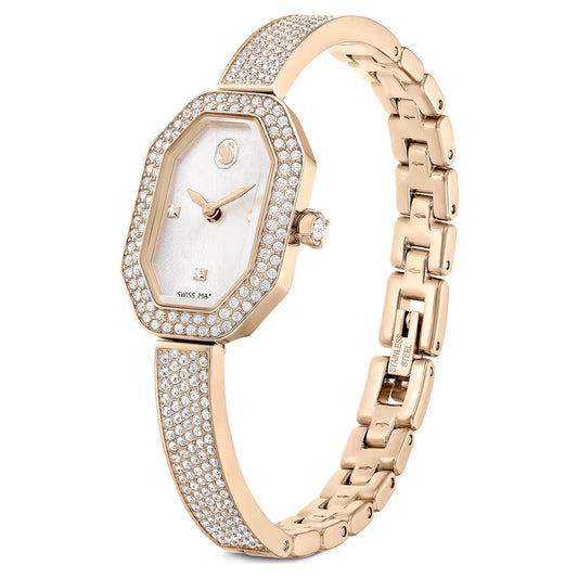 Dextera Bangle watch, Swiss, Metal bracelet, Gold