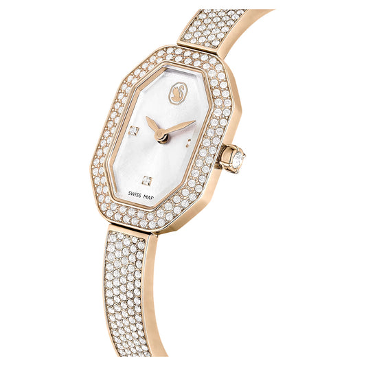 Dextera Bangle watch, Swiss, Metal bracelet, Gold