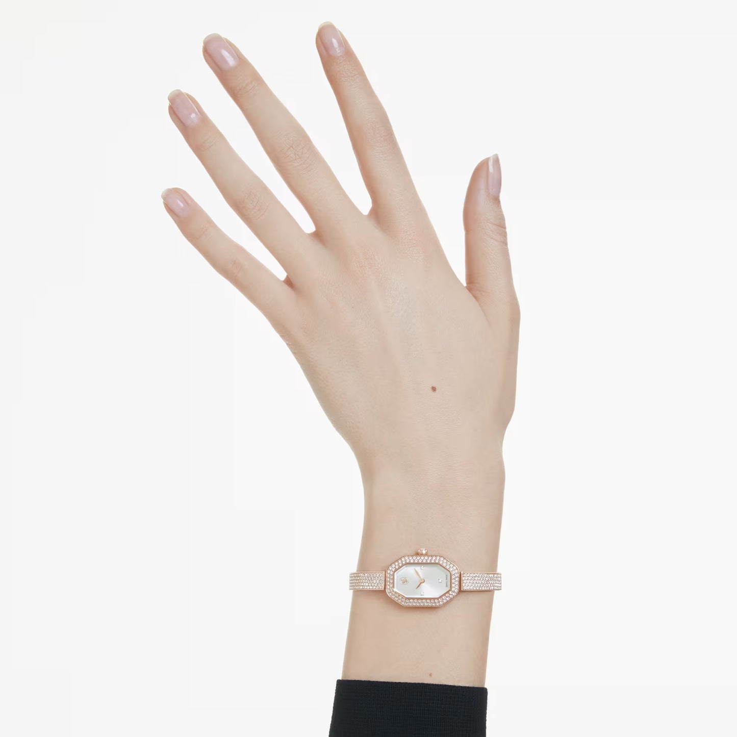 Dextera bangle watch, Swiss Made, Metal bracelet, Rose gold tone, Rose gold-tone finish