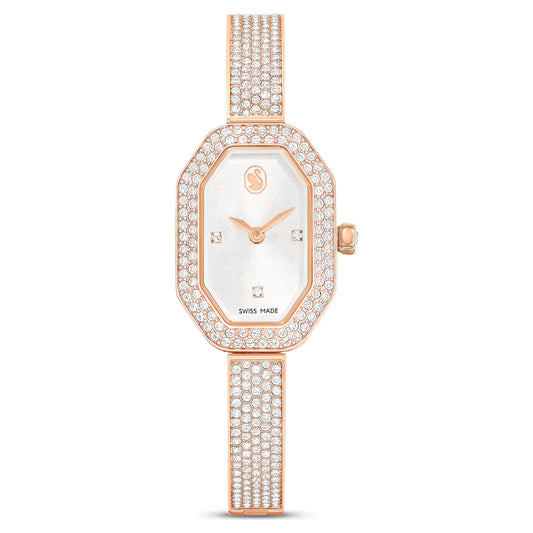 Dextera bangle watch, Swiss Made, Metal bracelet, Rose gold tone, Rose gold-tone finish