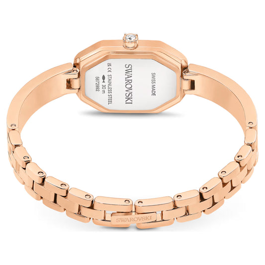 Dextera bangle watch, Swiss Made, Metal bracelet, Rose gold tone, Rose gold-tone finish