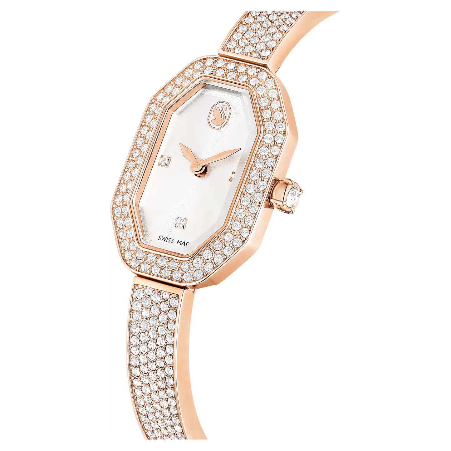 Dextera bangle watch, Swiss Made, Metal bracelet, Rose gold tone, Rose gold-tone finish
