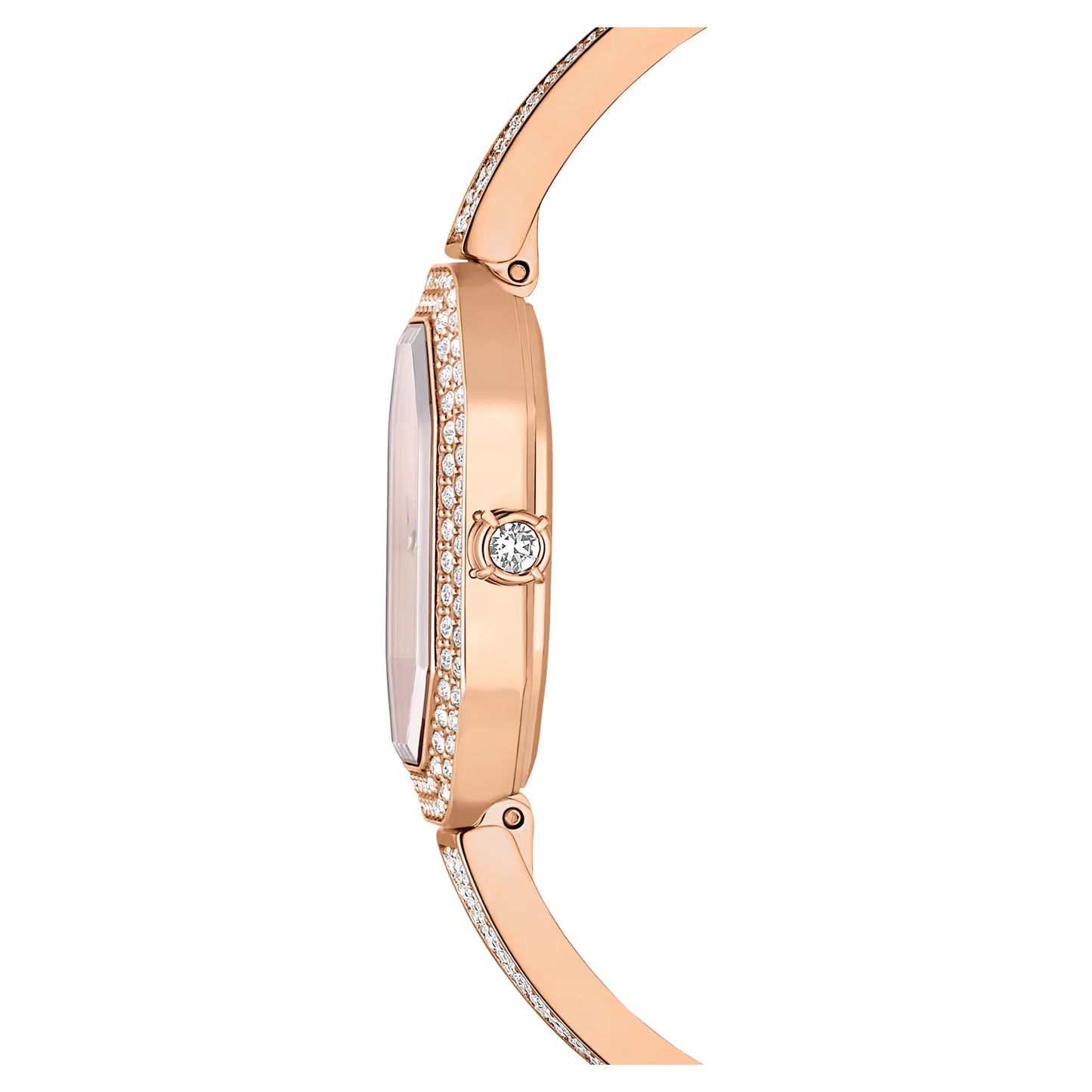 Dextera bangle watch, Swiss Made, Metal bracelet, Rose gold tone, Rose gold-tone finish