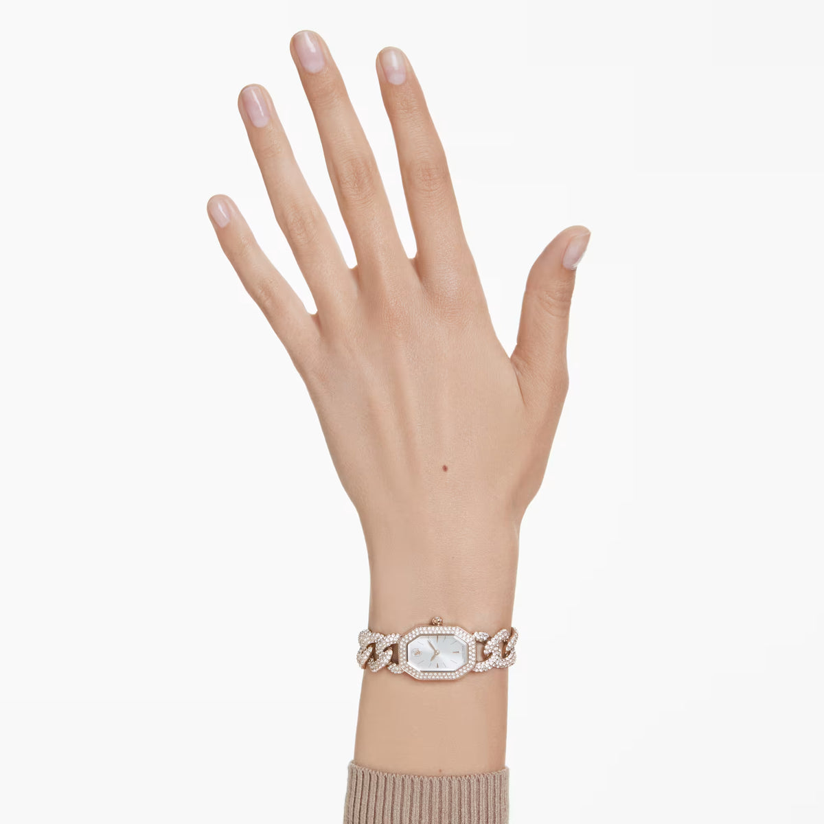 Dextera Chain watch, Swiss, White, Champagne