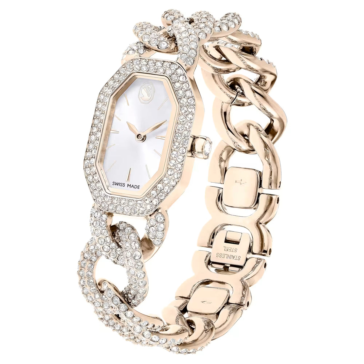 Dextera Chain watch, Swiss, White, Champagne