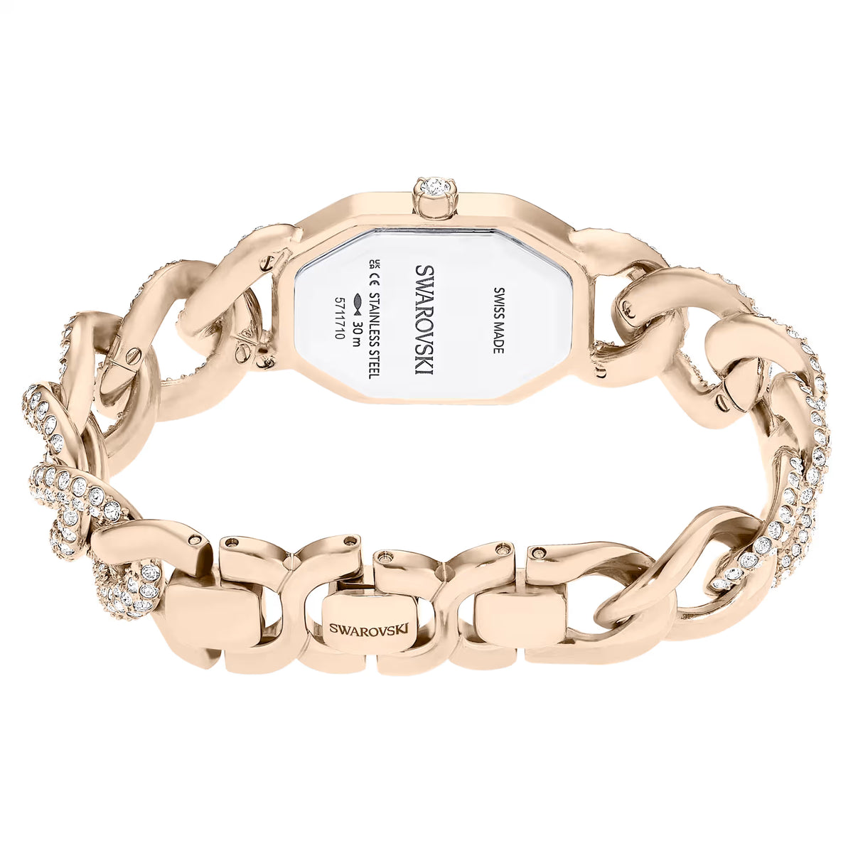 Dextera Chain watch, Swiss, White, Champagne
